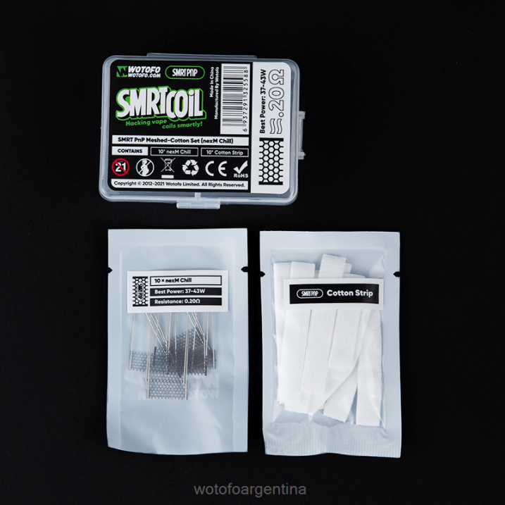 Wotofo SMRT conjunto de malla y algodón pnp nexmesh extremo Wotofo vape pods 0P02X340