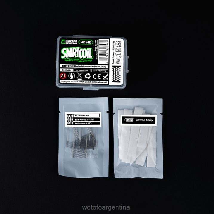 Wotofo SMRT conjunto rpm2 de malla y algodón turbo nexmesh Wotofo cigarro eletronico 0P02X366