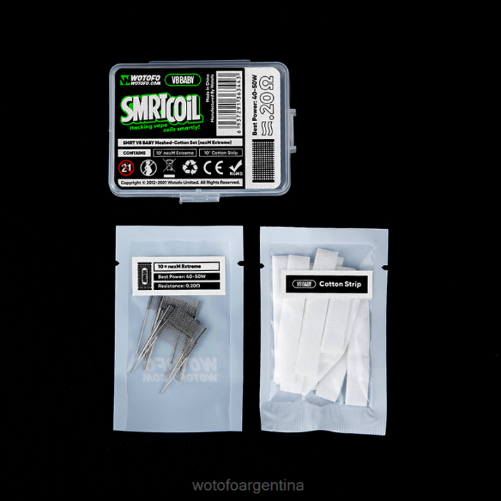 Wotofo SMRT conjunto v8 baby de malla y algodón nexmesh extremo Wotofo discount code 0P02X369
