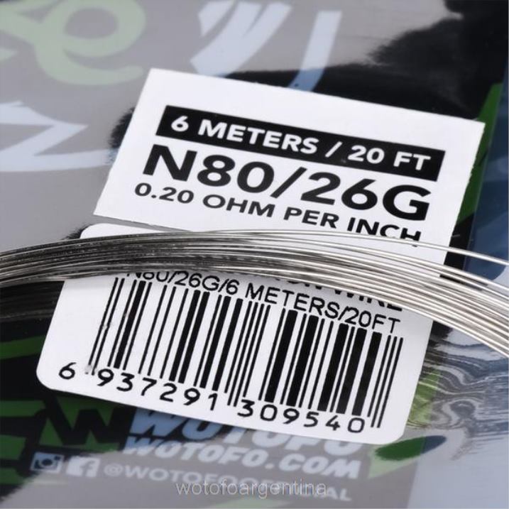 Wotofo carrete de alambre prefabricado Alambre de competición ni80 - 26g Wotofo buenos aires 0P02X362