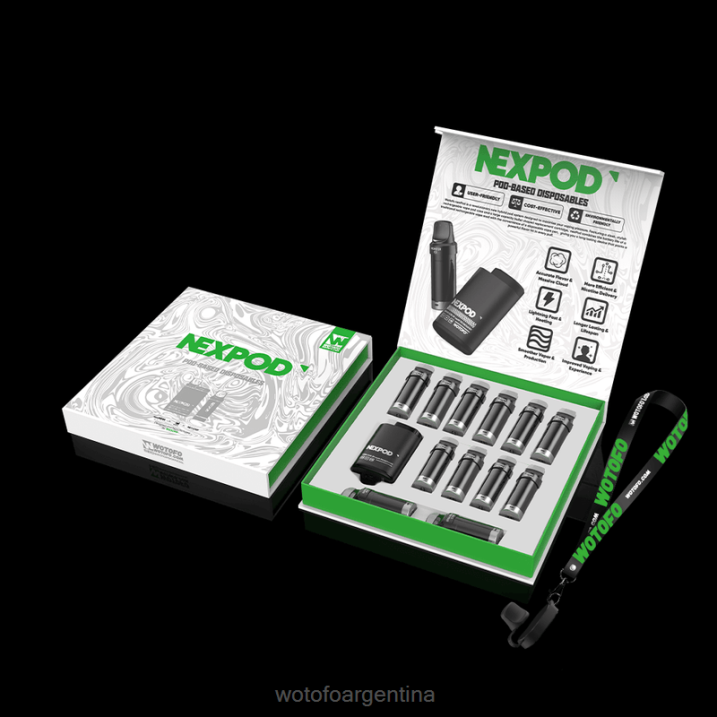 Wotofo NEXPOD kit de 50 mg caja esencial Wotofo argentina 0P02X11